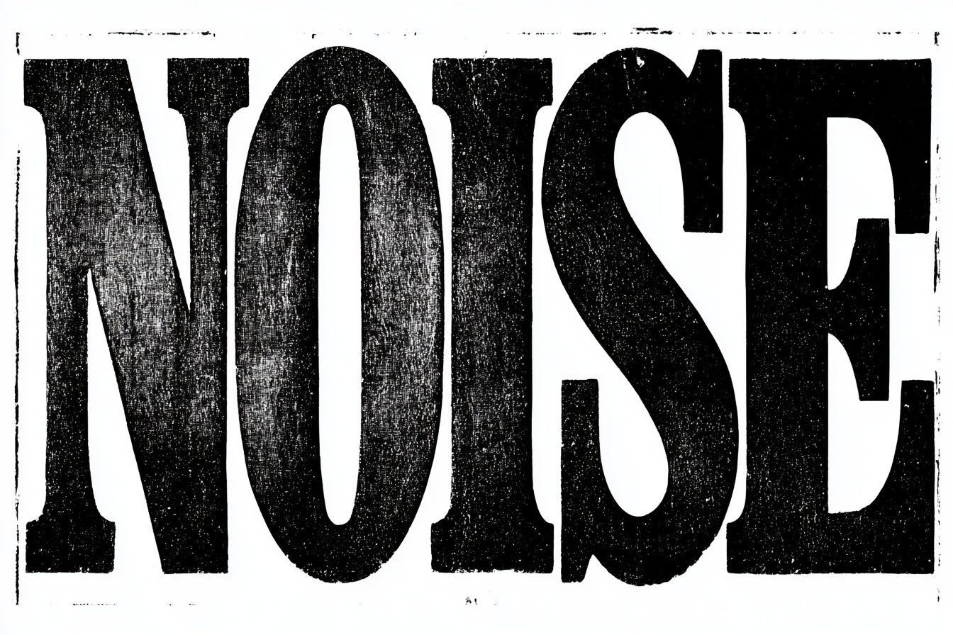 Bold Brutalist Typography: Industrial Noise Identity