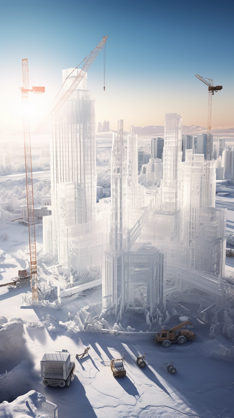 Winter Wonderland: 3D Ice City Construction & Exquisite Art