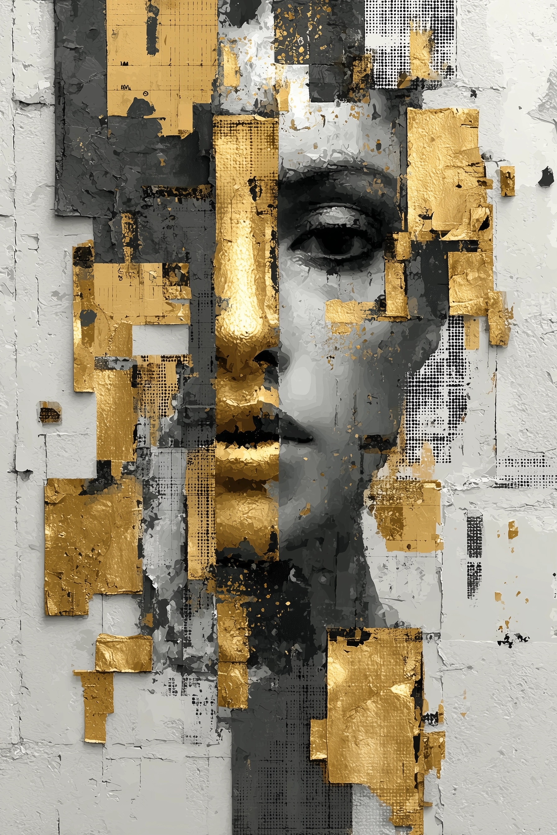 Stylish Black & White Grunge Wallpaper Design