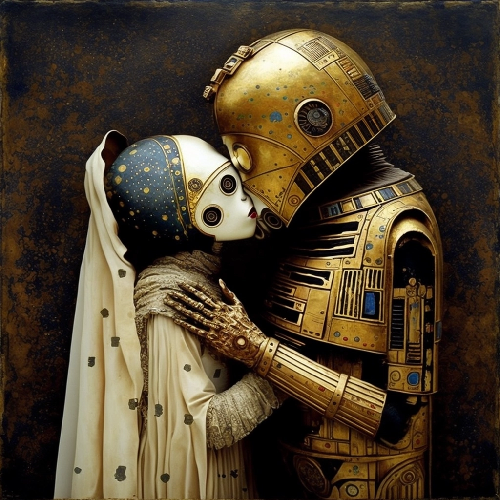 Star Wars meets Gustav Klimt's "The Kiss"