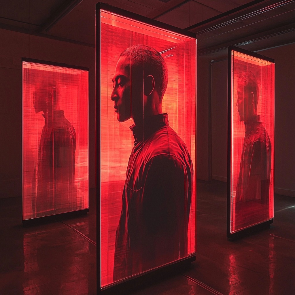 Explore Digital Art in Moody Red Light