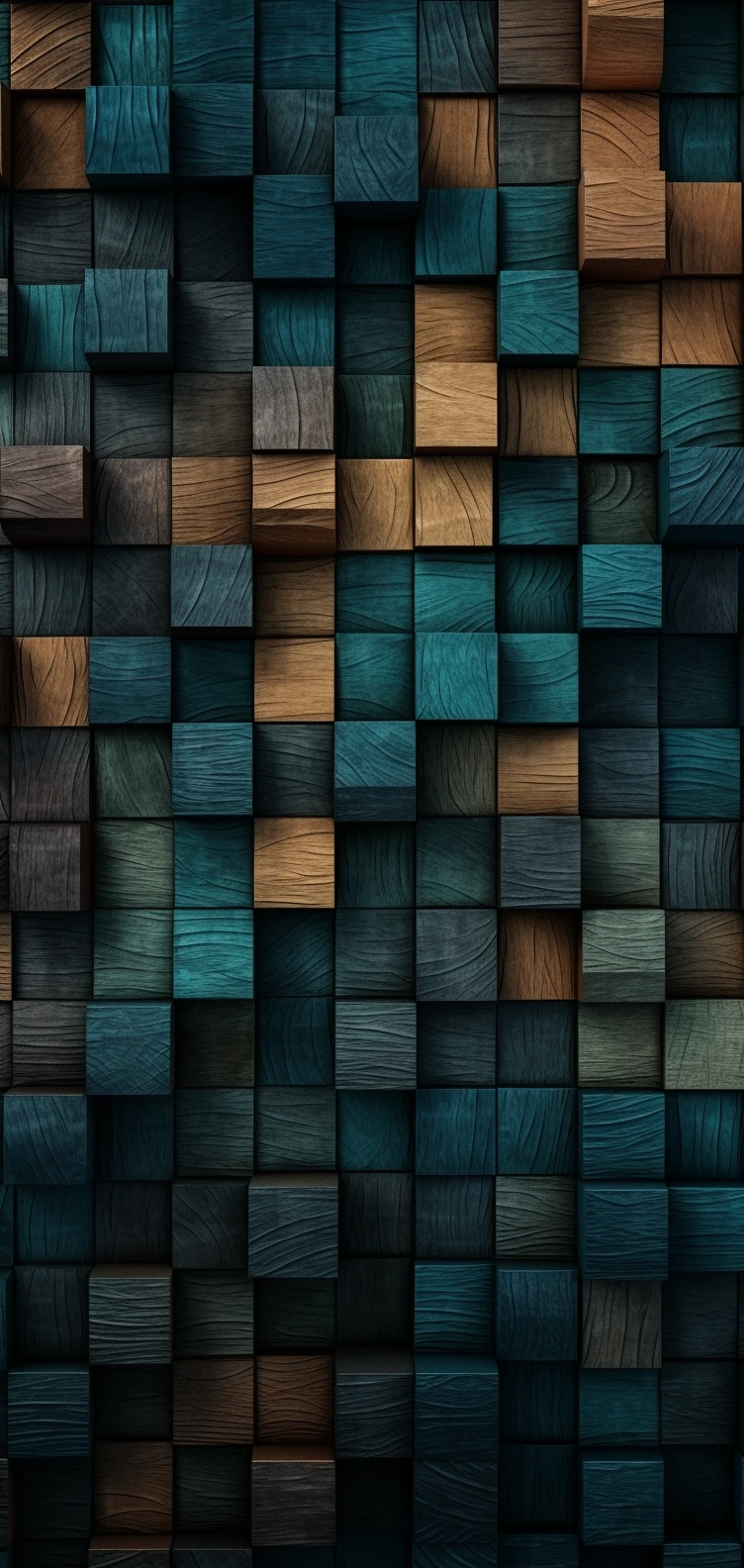 Bold & Striking Wooden Block Wallpaper