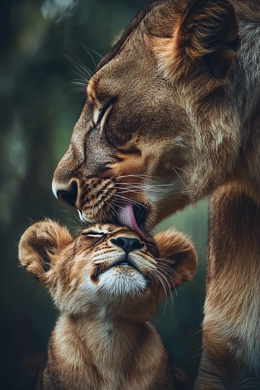 Explore the Tender Bond of Lioness and Cub