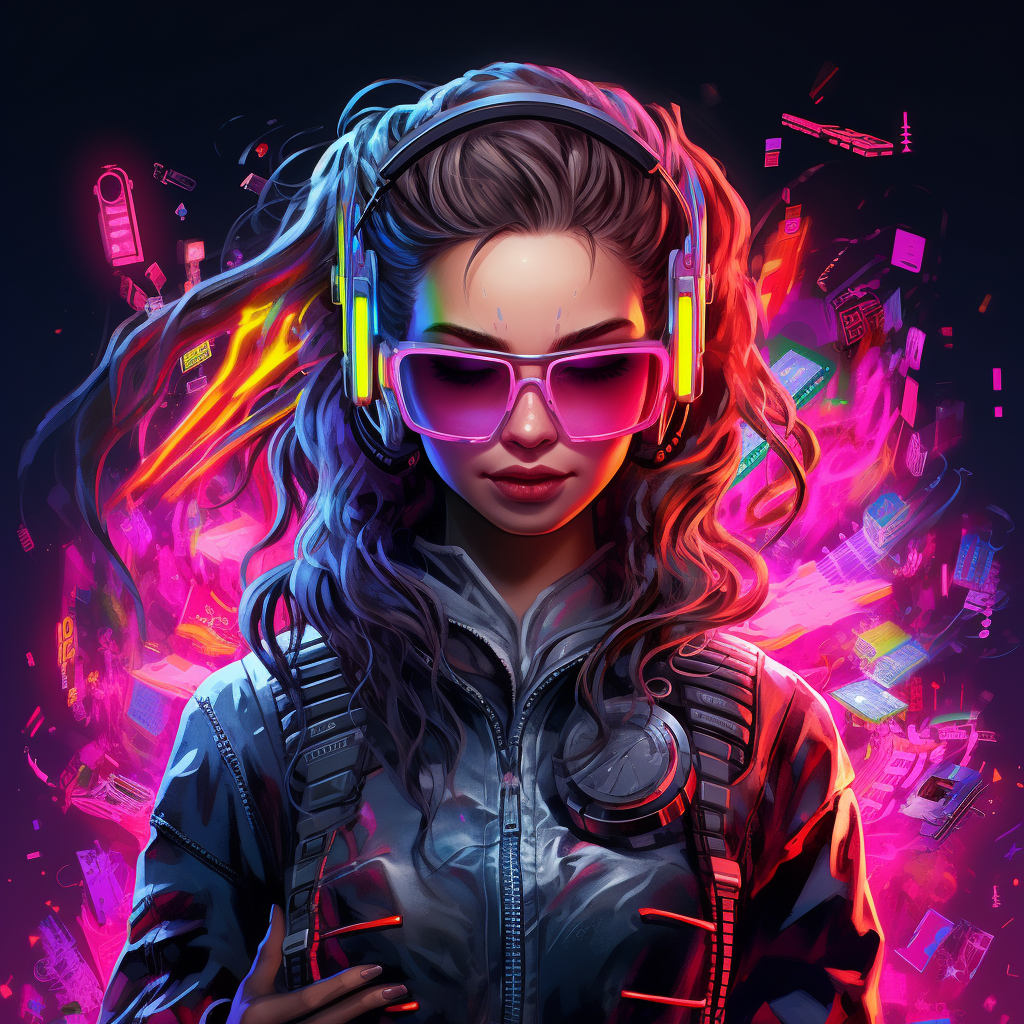 Immerse in Neon Cyberpunk Uni: Natalie Portman-style Virtual Learning