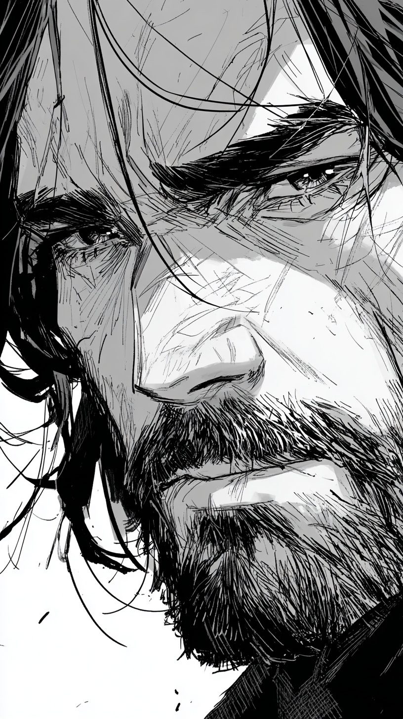 Handsome Man's Worried Expression in Stunning Detail