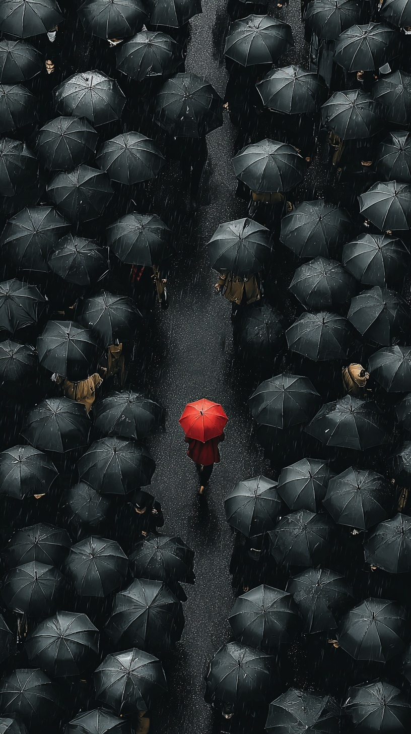 Striking Fashion Photography: Rainy Day Elegance