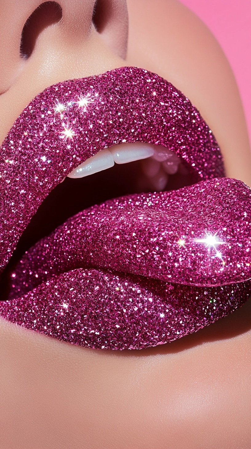 Bold Ruby Tongue Art: A Dazzling Close-Up