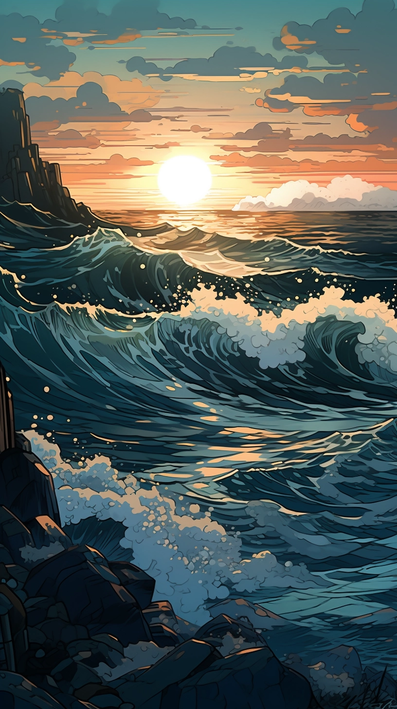 Sea-inspired Art: Vibrant Animation Wallpaper