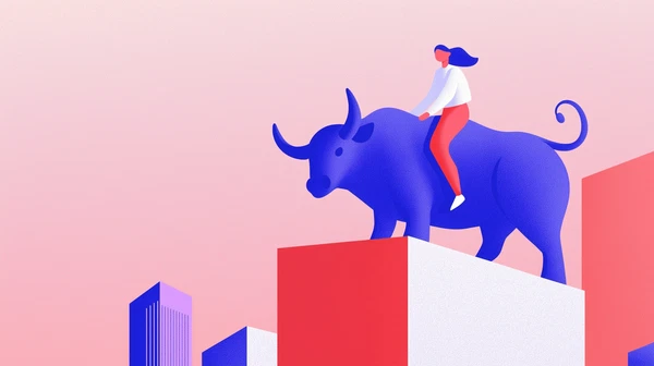 Bull Market Success: Business Woman's Journey