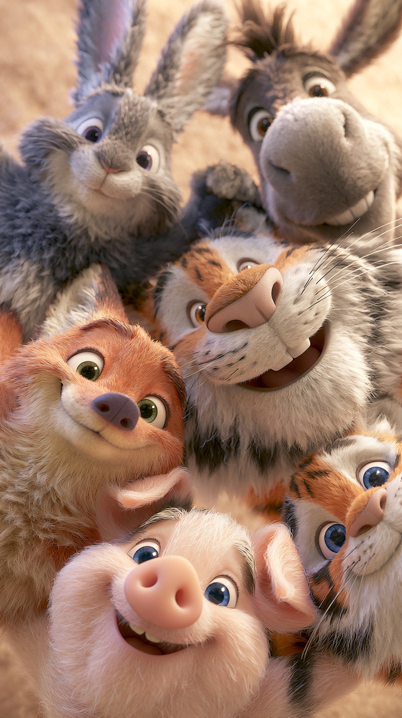 Joyful Animal Circle: Friendship in Full View
