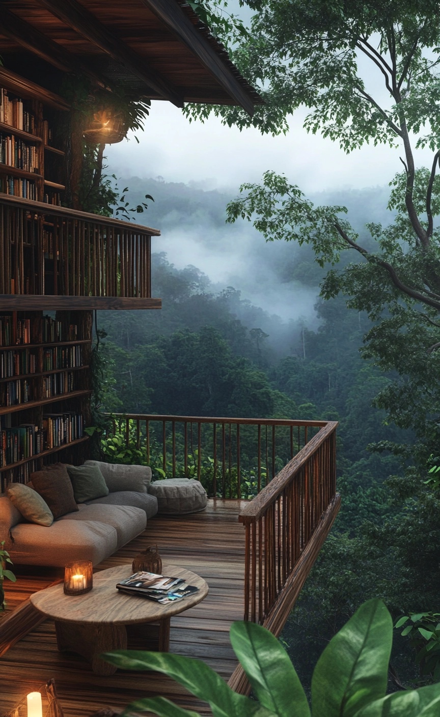 Cozy Treehouse Retreat with Jungle Views