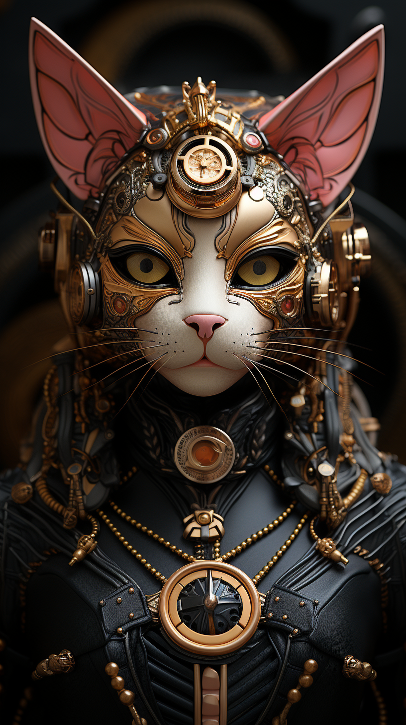 Stunning 3D Cat Art: Deco from Head to Toe