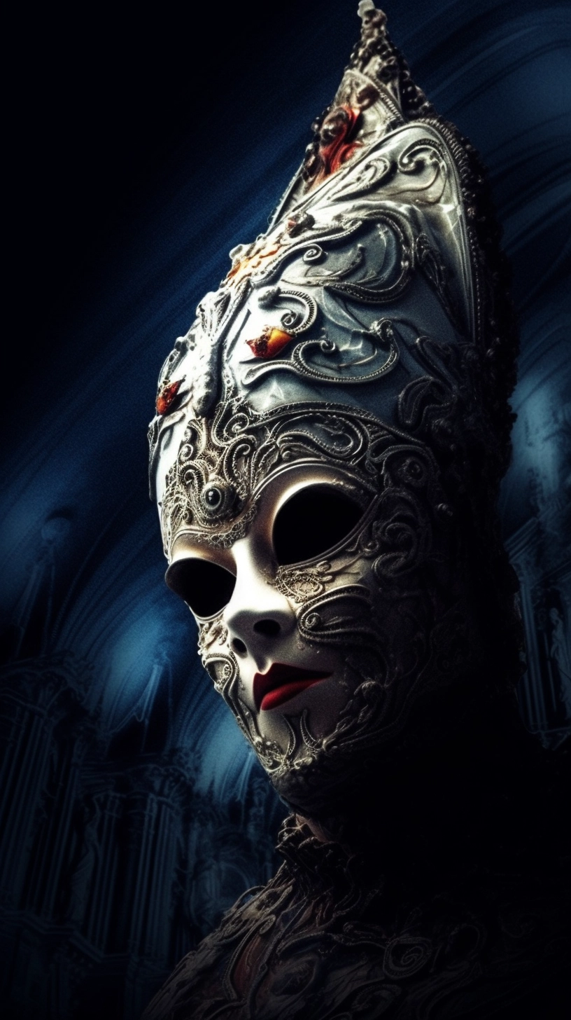 Gothic Venetian Carnival Character: Creepy and Intricate