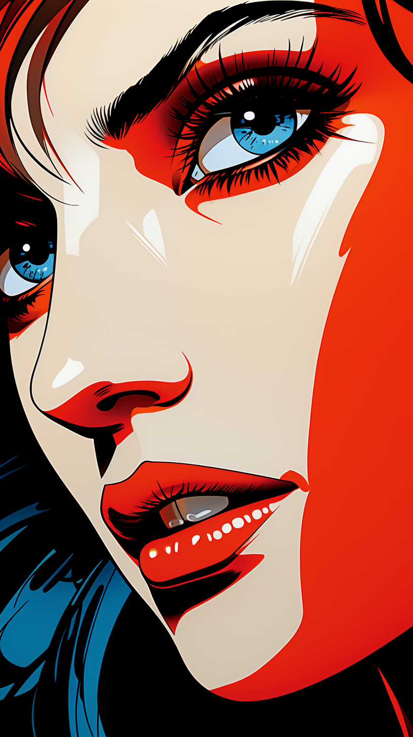 Vibrant Neon Face Art: Inspired by Lichtenstein, Nagel & C215