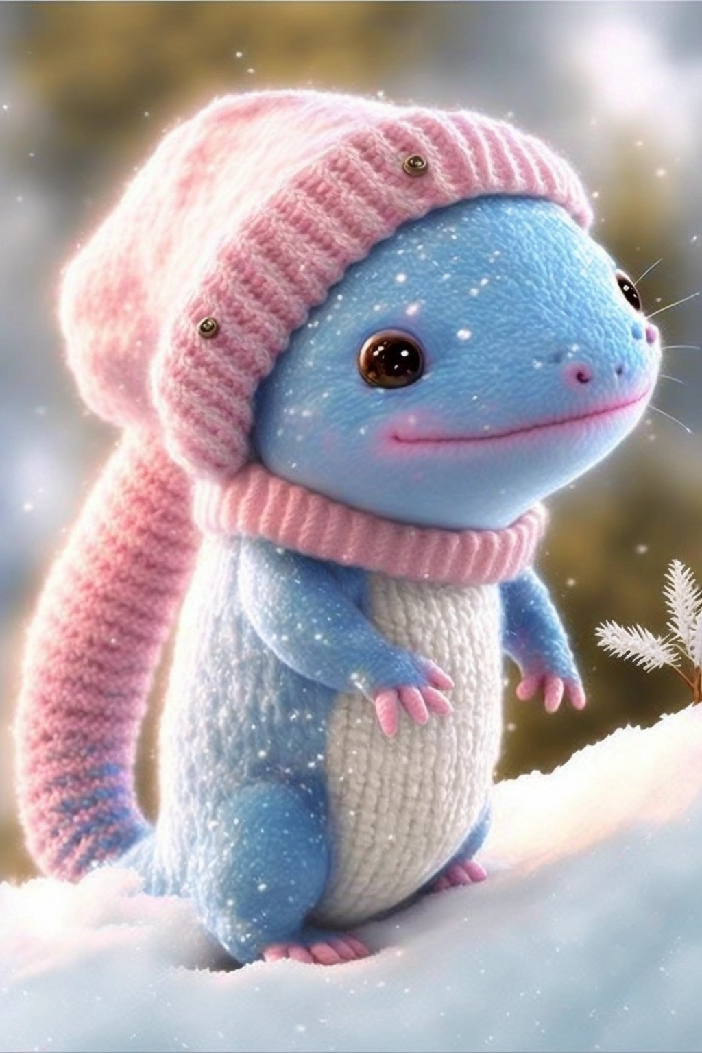 Regretful Winter: Meet the Cute Blue Fairy Salamander