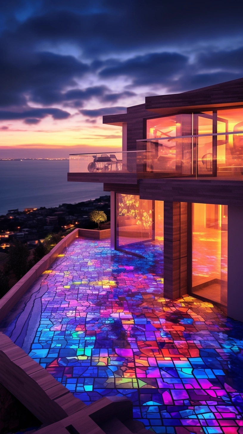 Gemmy Neon Villa: Ultramodern Cliffside Marvel