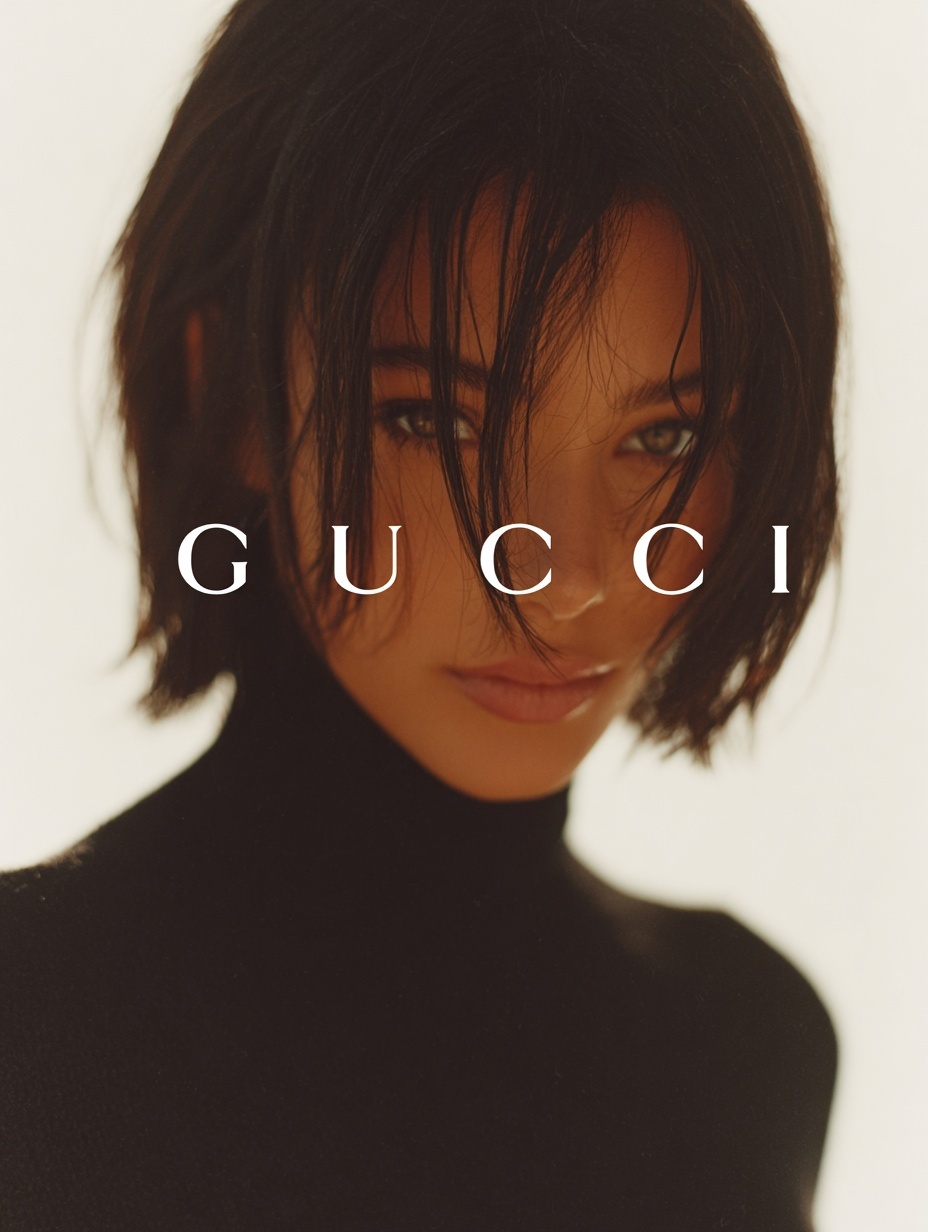Elegance Unveiled: GUCCI in a Stunning Portrait