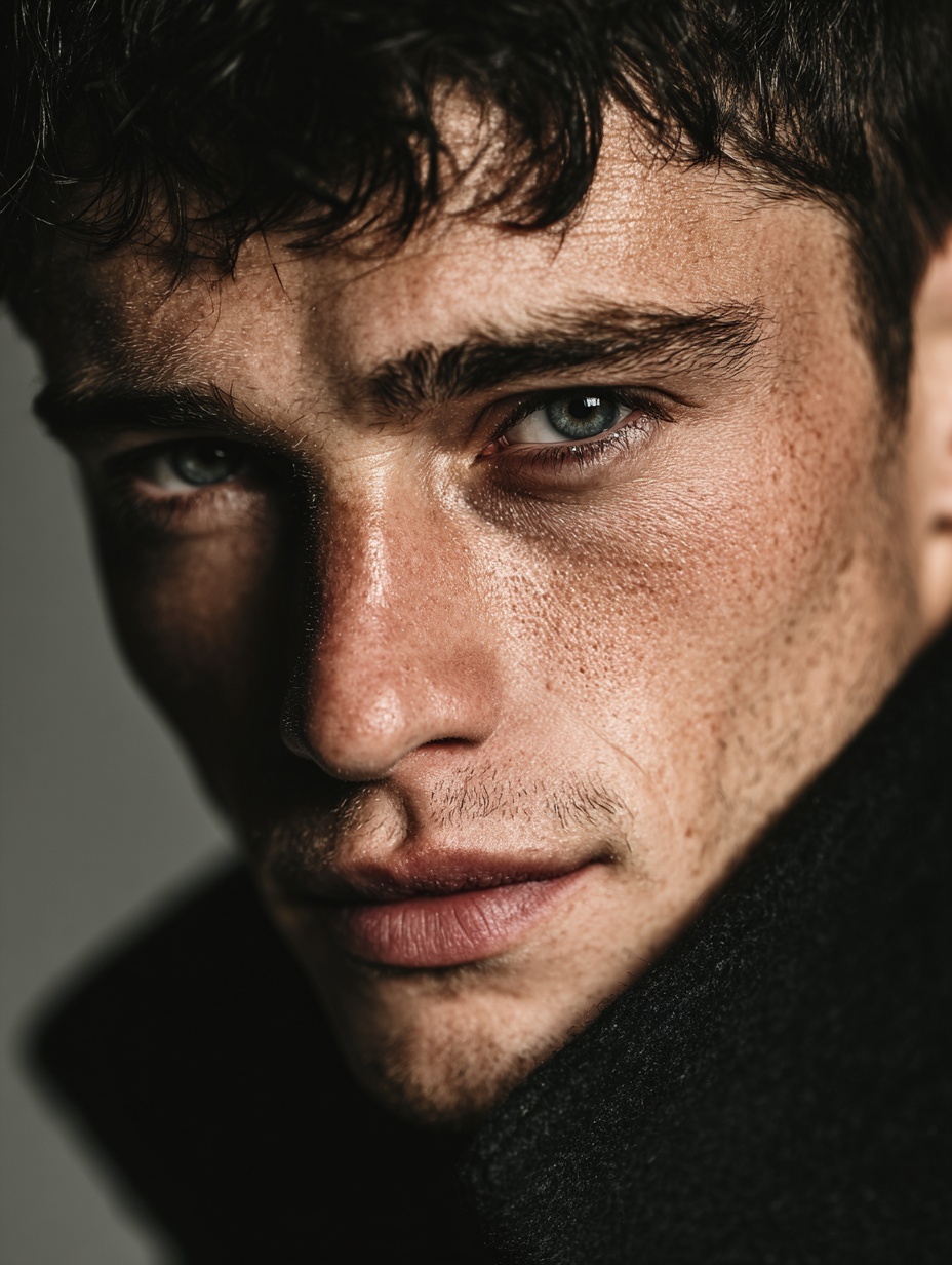 Modern Male Model Portrait: Stylish & Captivating