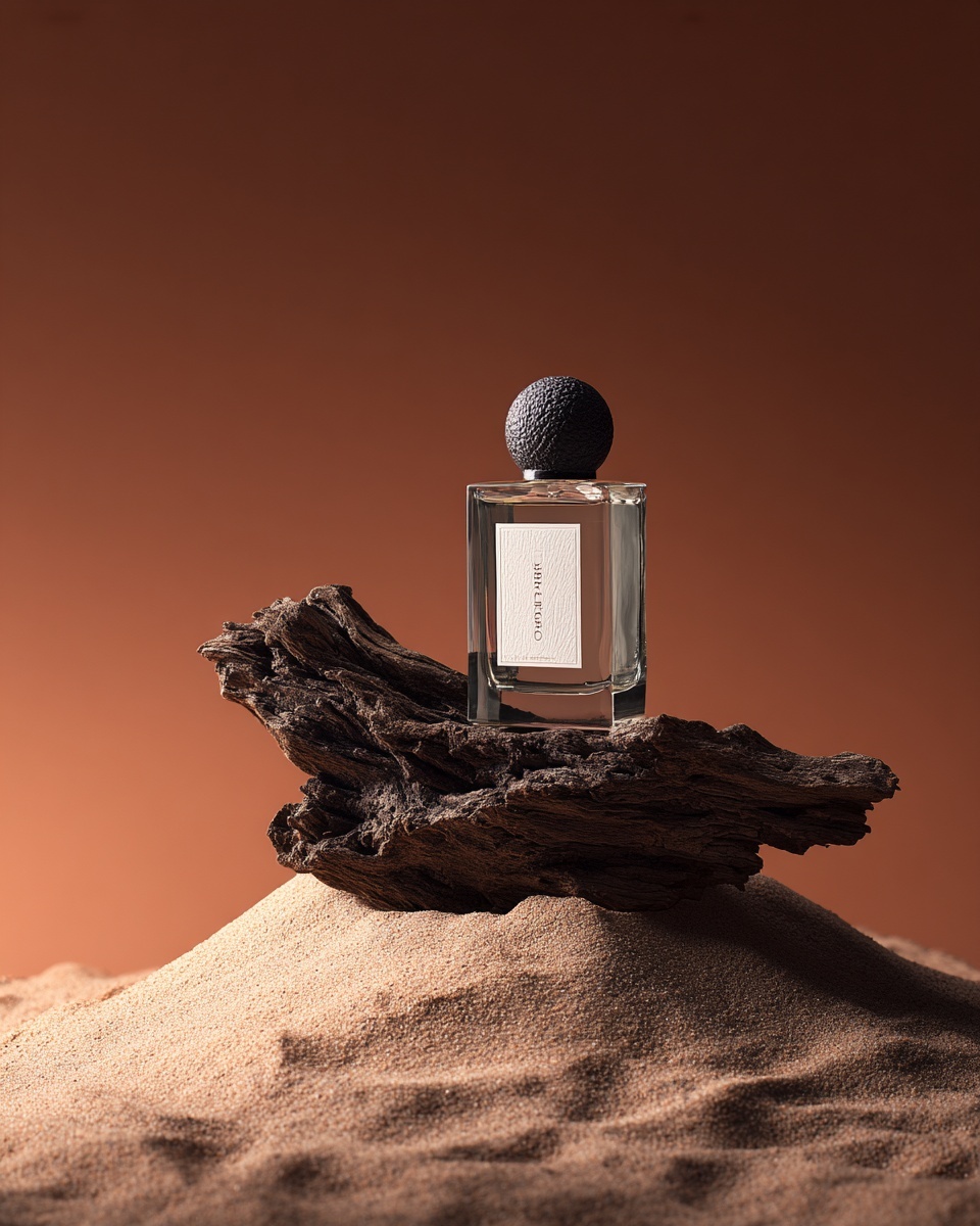 Elegant Glass Perfume Bottle Photography Display