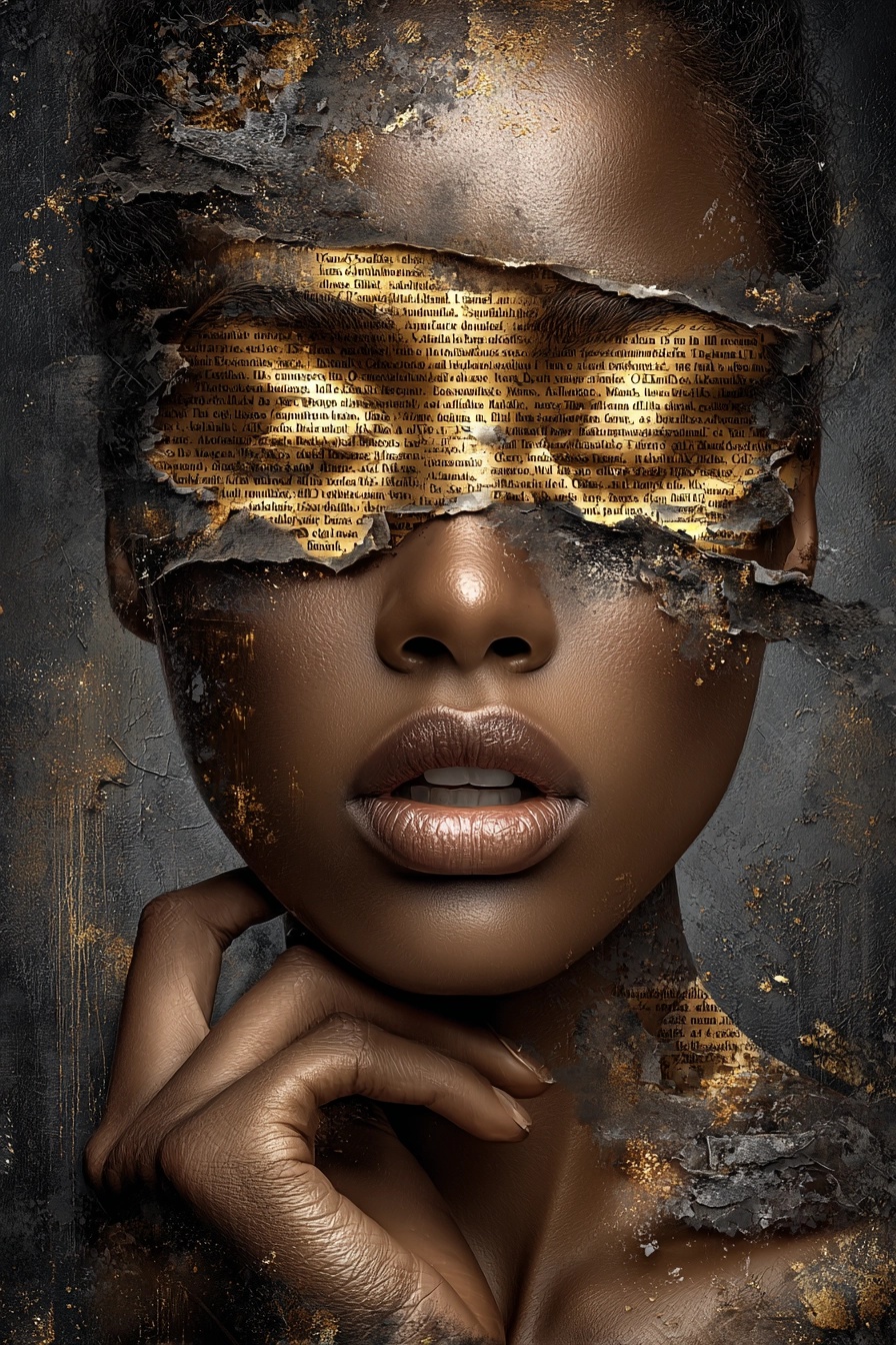 Golden Vision: Ethereal Art Portrait