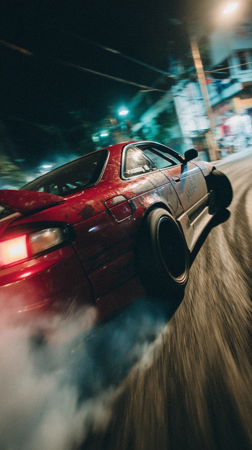 Epic Night Drift: Nissan 200SX S14 in Action