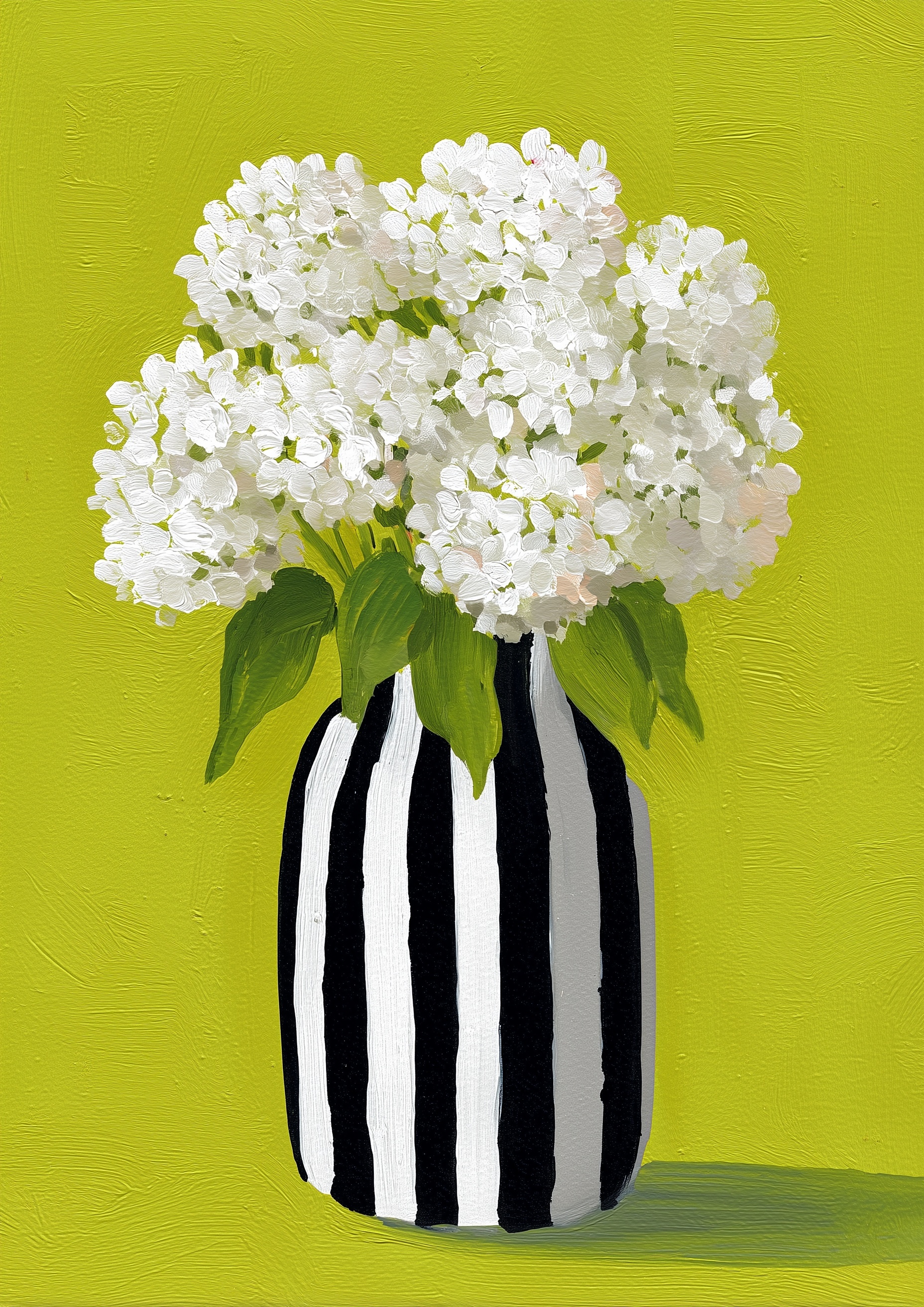 Abstract Hydrangea: Matisse-Inspired Artwork