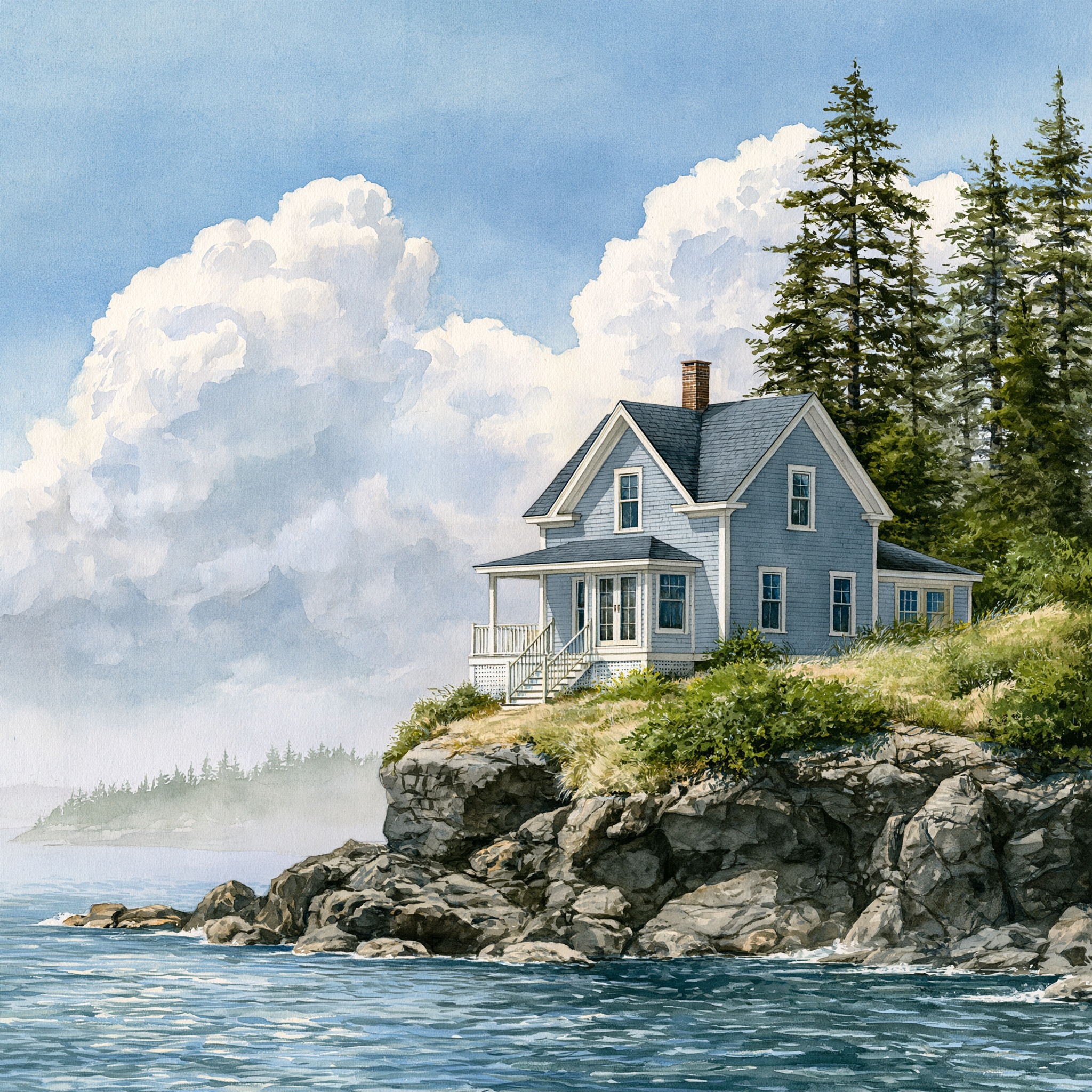 Watercolor House at 31 Greenhead Lane, Stonington
