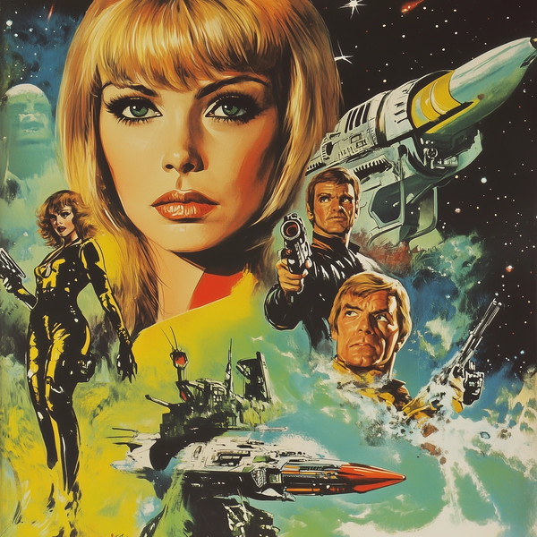 Vintage Grindhouse Sci-Fi Art: 60s & 70s Vibes