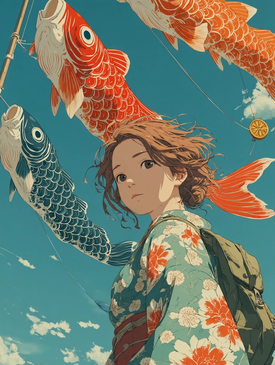 Springtime Anime Beauty: University Student in Kimono