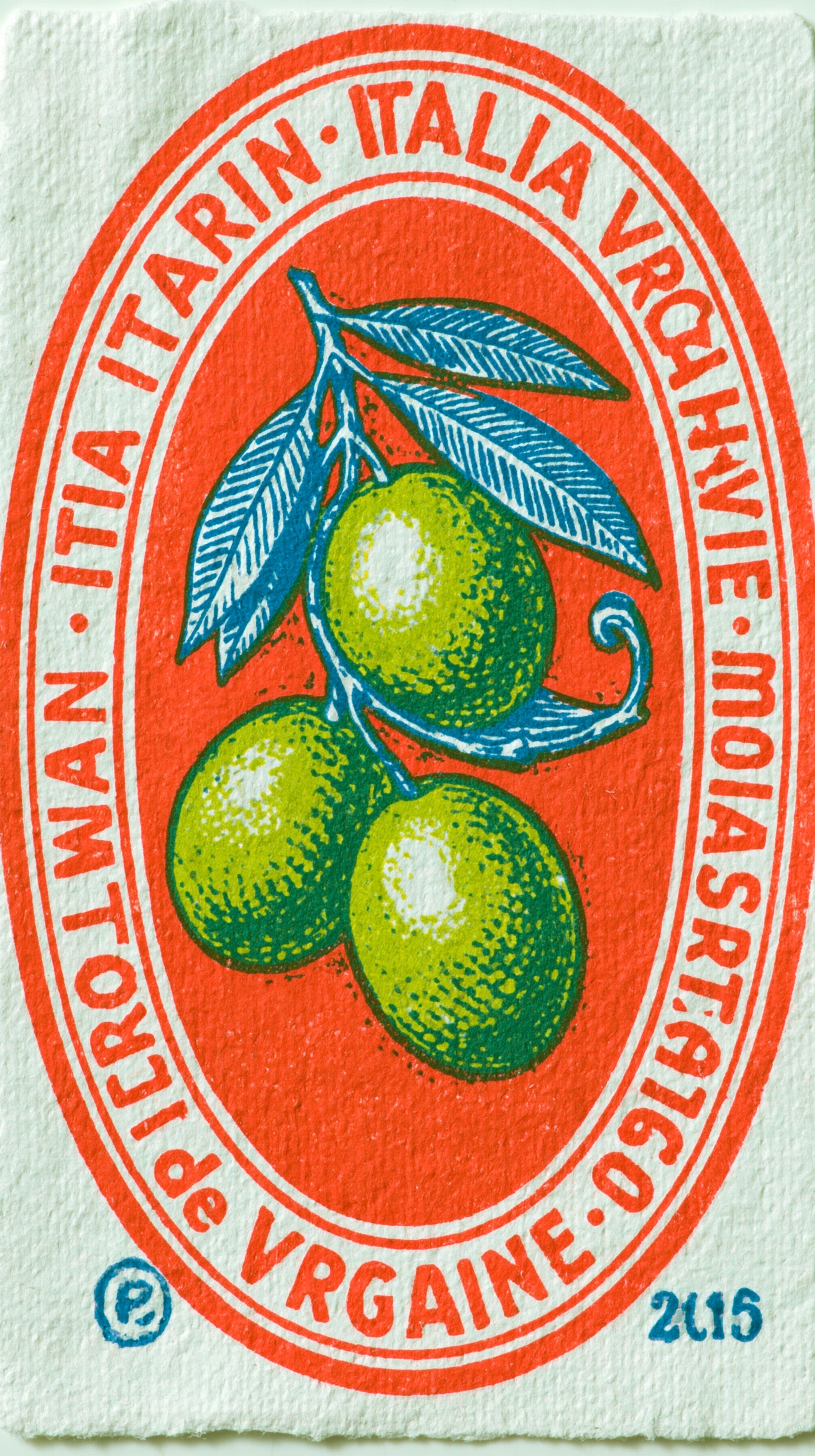 Elegant Vintage Italian Olive Oil Logo Design