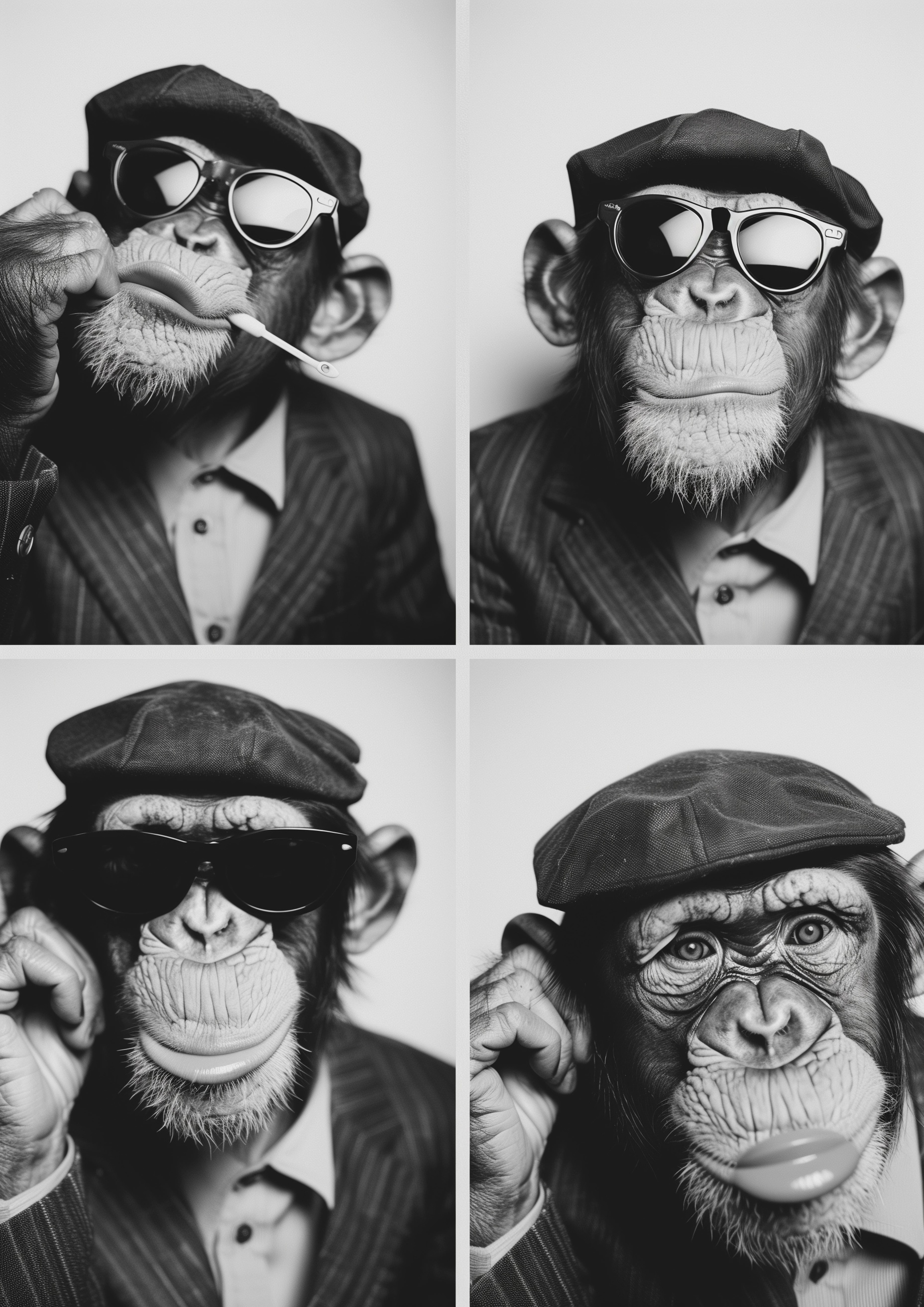 Dapper Chimp: Stylish Expressions in Photos