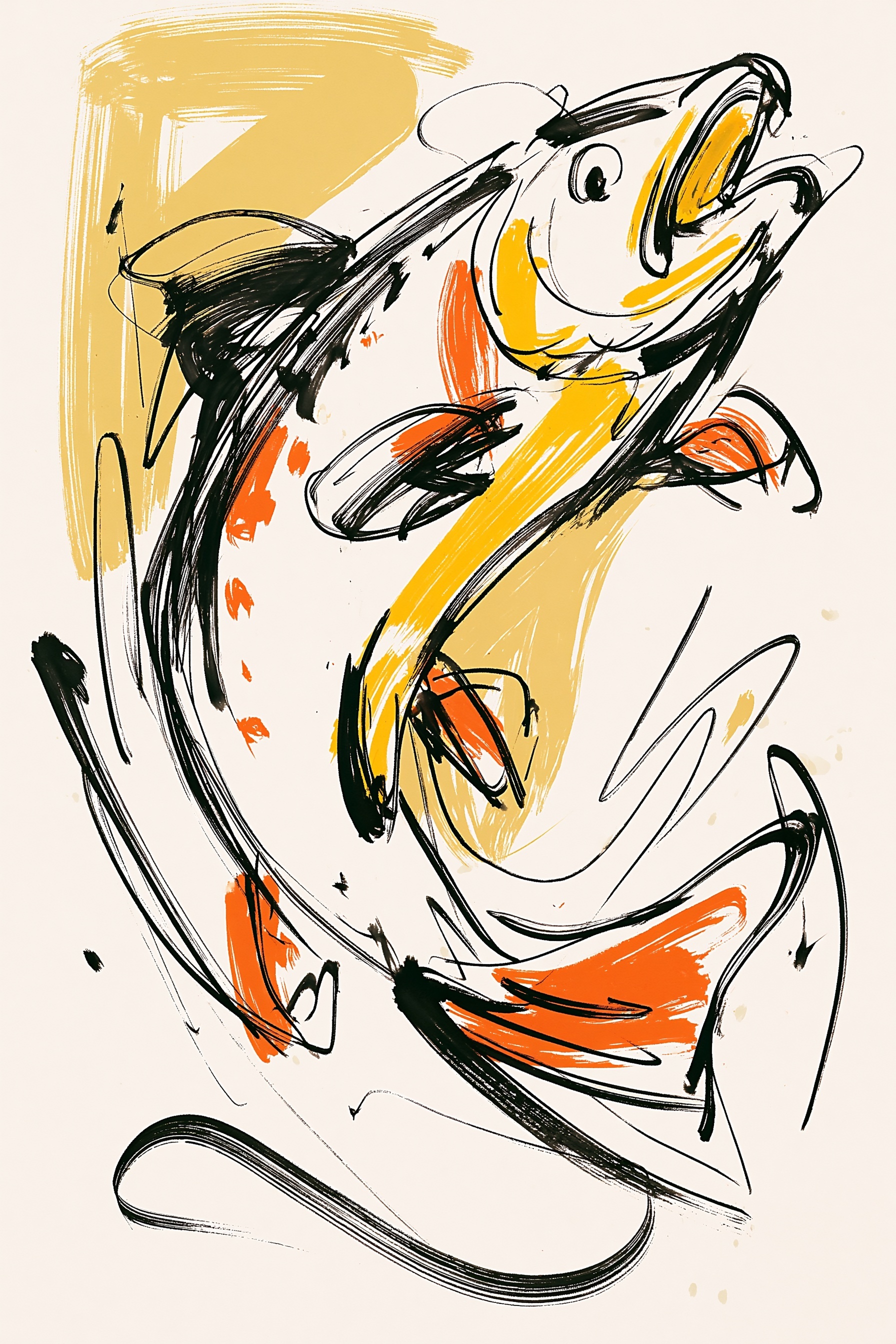 Dynamic Portrait of a Jumping Trout