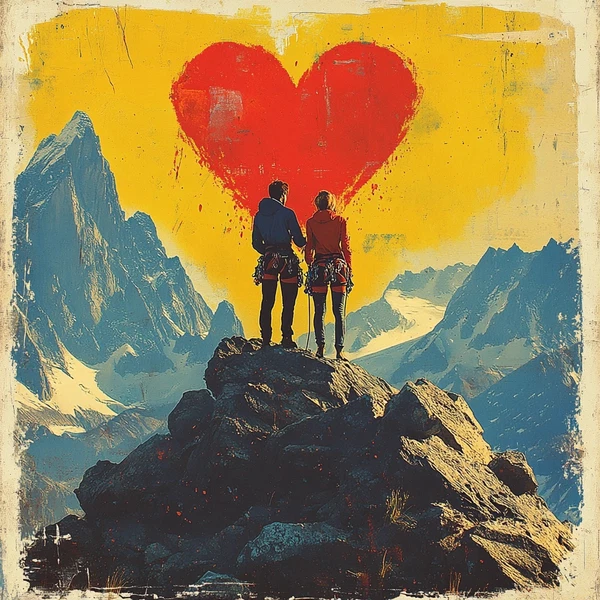 Love for Climbing: Pop Art Mountain Adventure