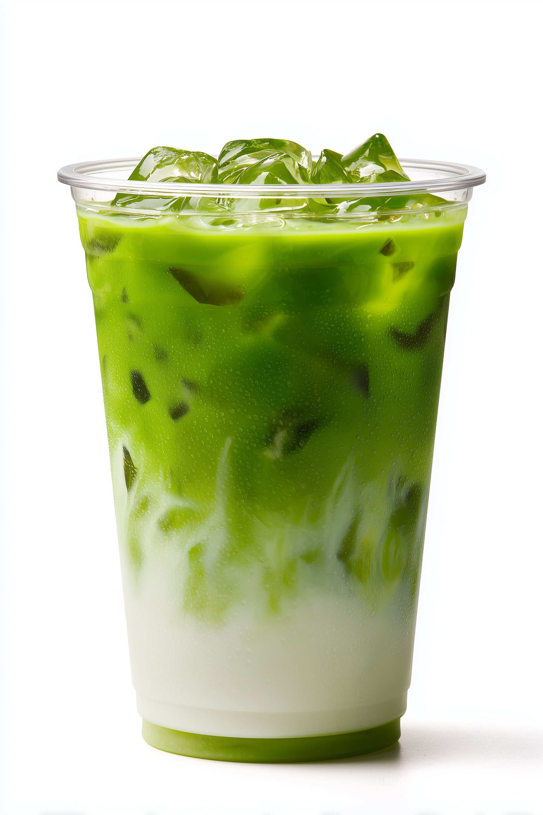 Iced Matcha Latte: Refreshing Two-Layer Delight