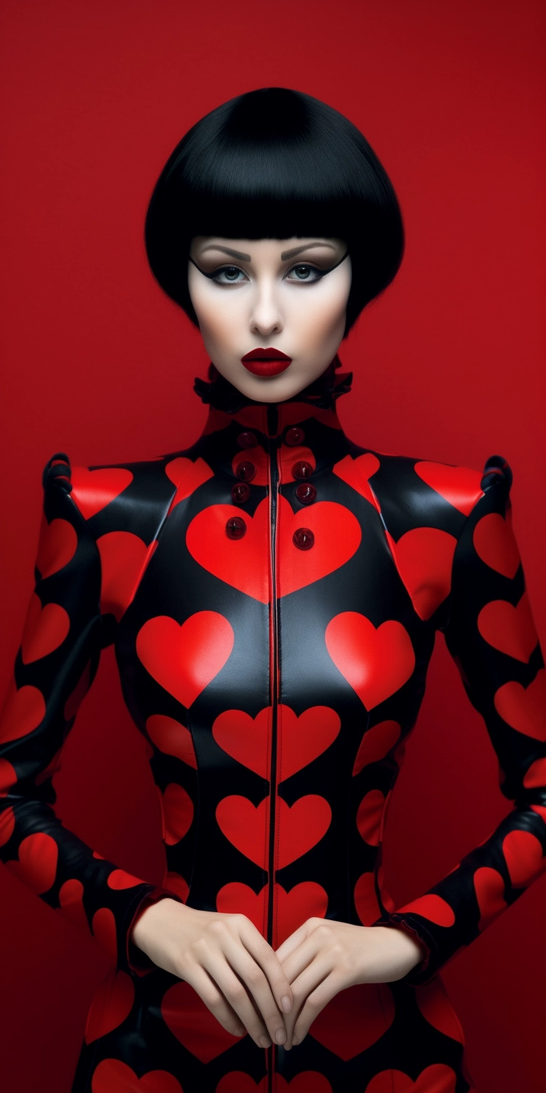 Red and Black Heart Fashion: Eccentric Elegance