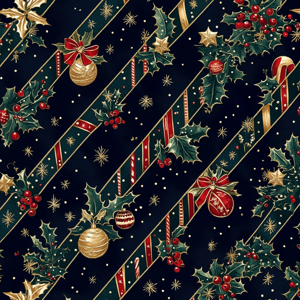 Elegant Holiday Tie Design: Snowflakes & Ornaments