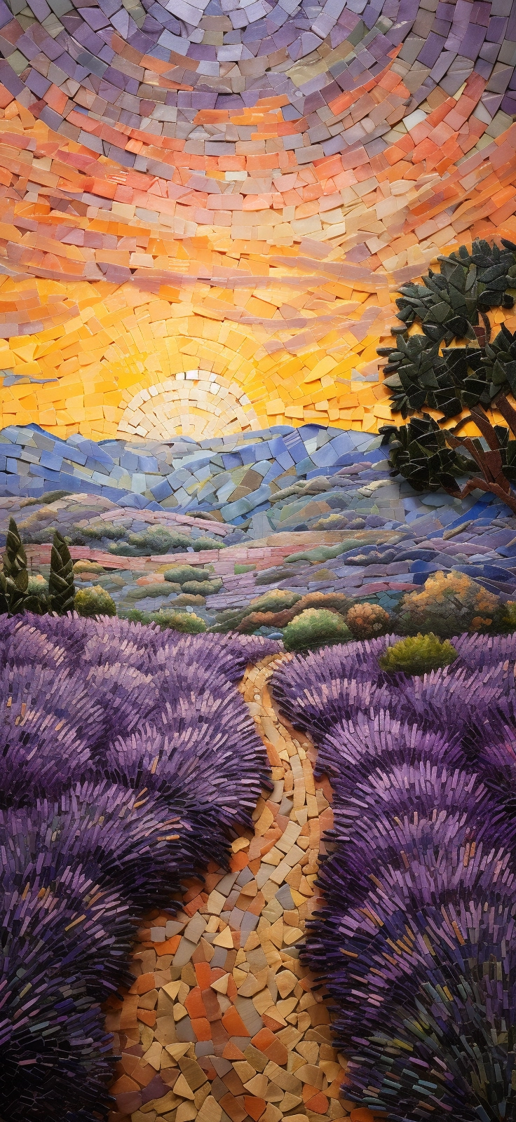 Masterpiece: Lavender-Filled Hiking Path in France