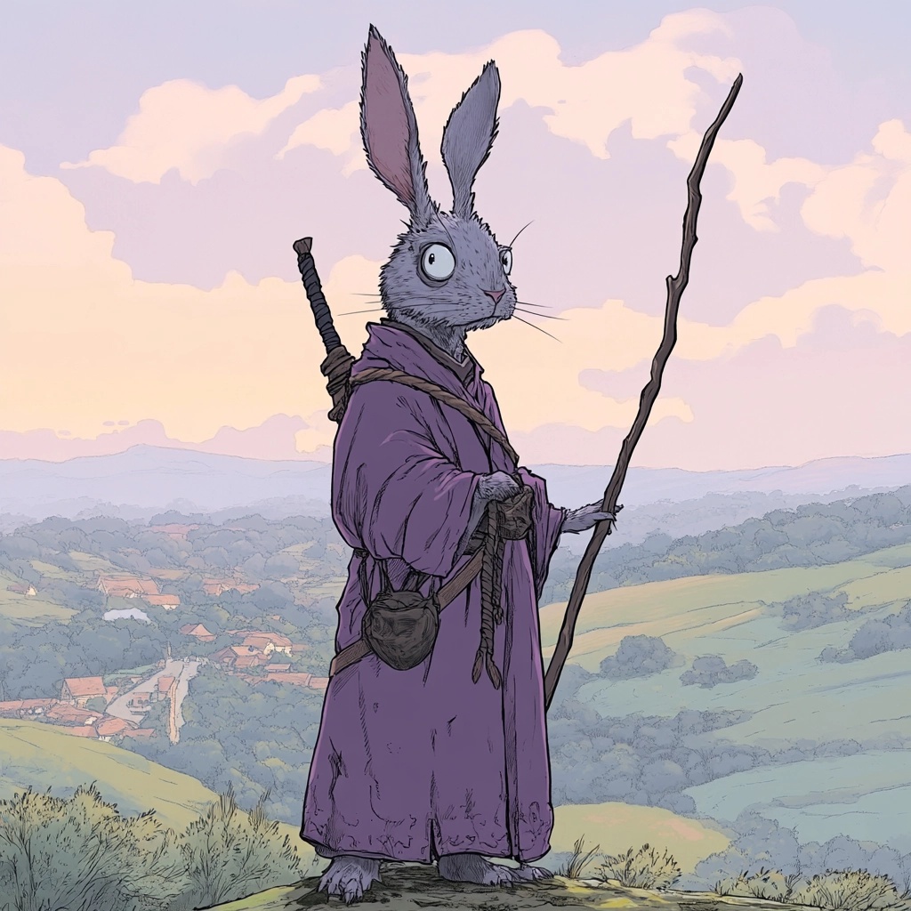 Enigmatic Rabbit Mage: D&D Adventure Awaits!