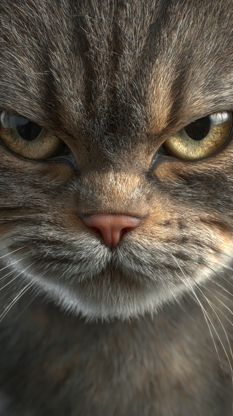 Adorable Yet Angry Cat Photograph