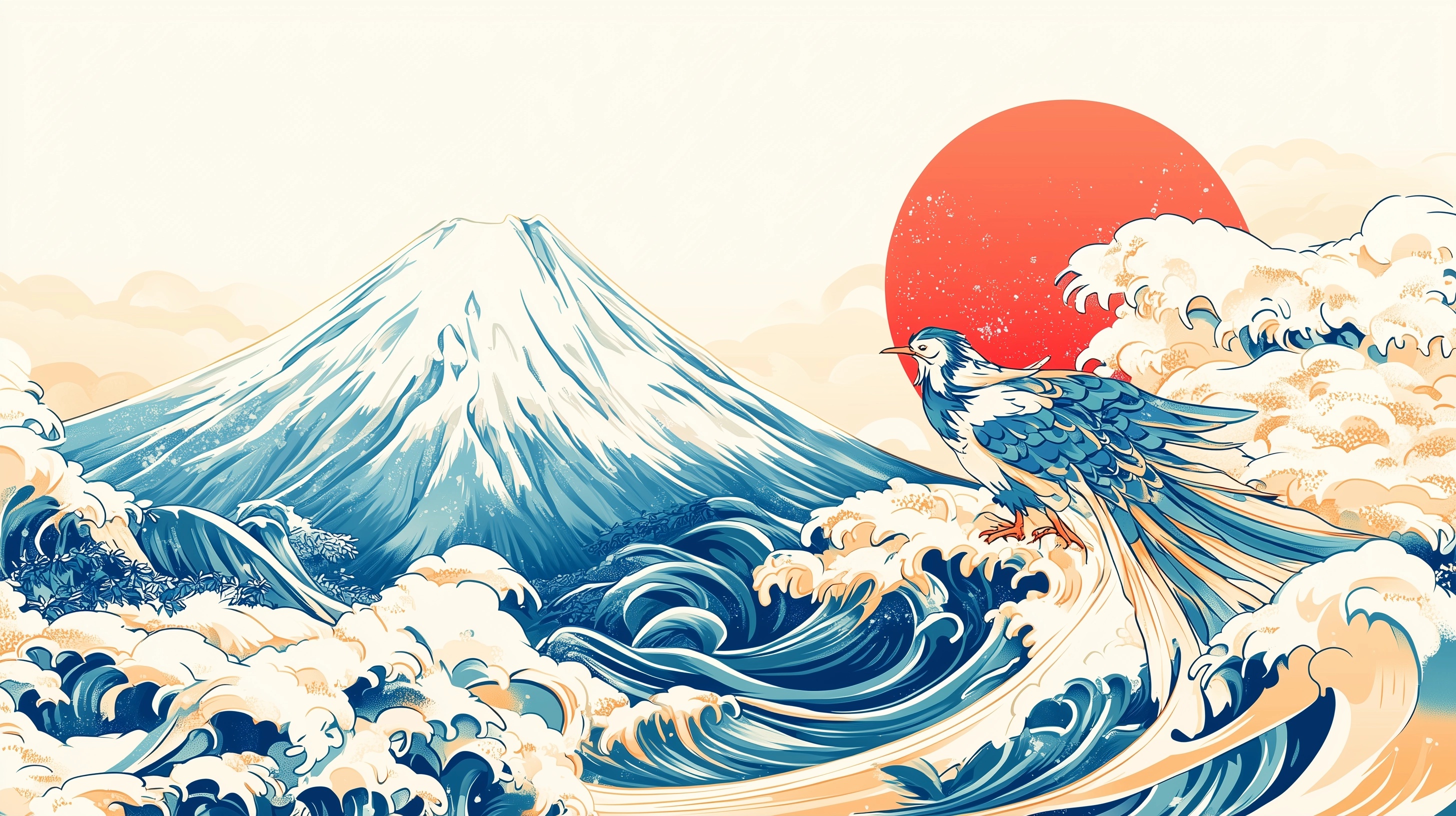 Elegant Japanese Decor: Mount Fuji & Cultural Art