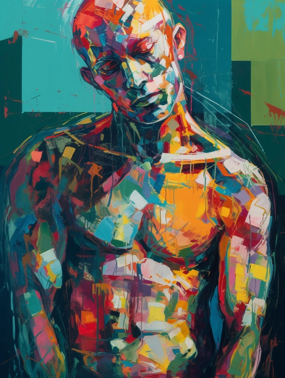 Bold Figurative Pop-Art: Thick Palette Knife Style