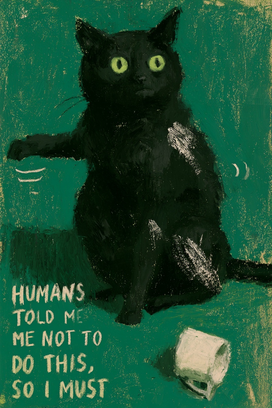 Whimsical Cat Illustration for All Ages