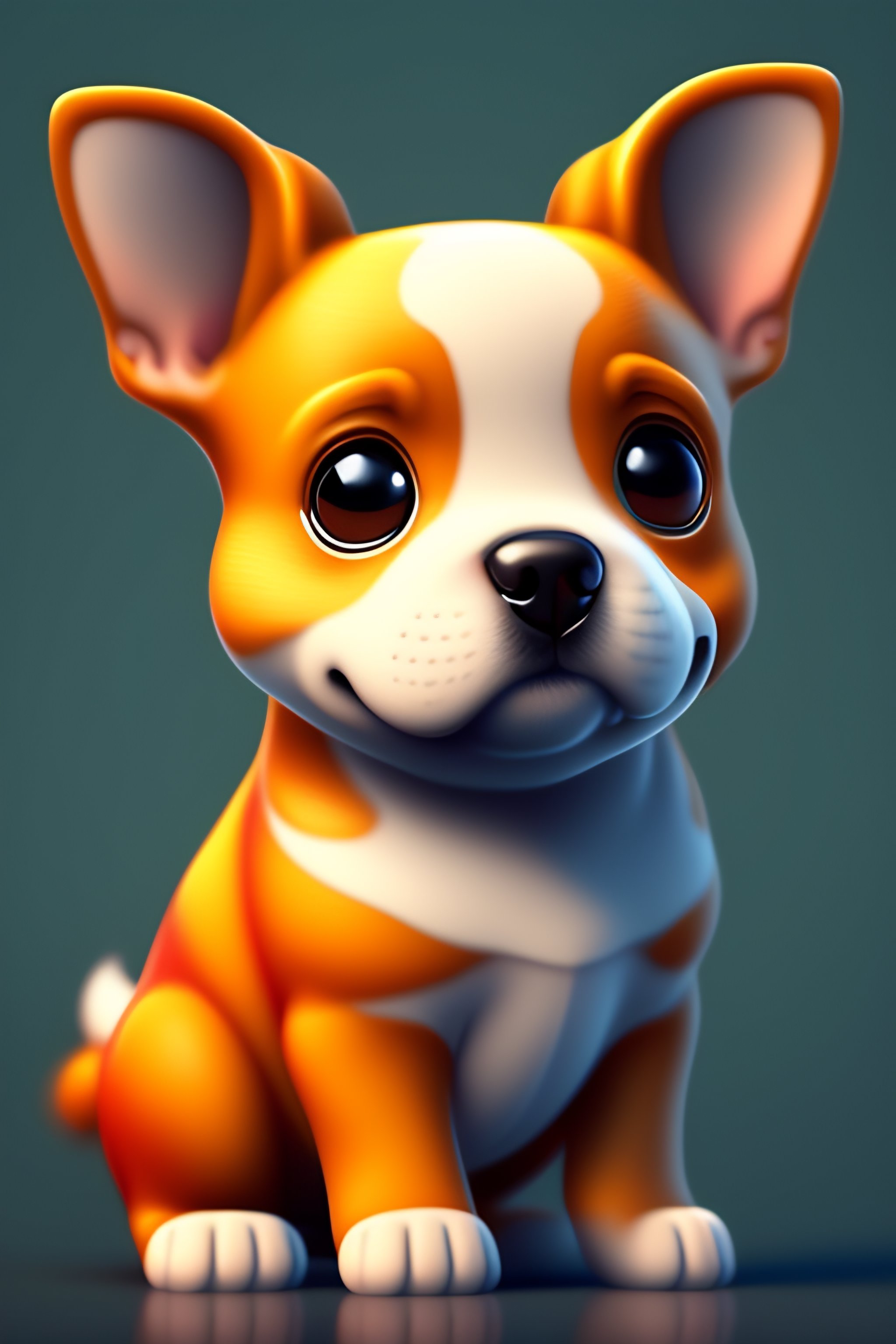 Dreamy Doggy Delight - Adorable Cartoon Fantasy Art