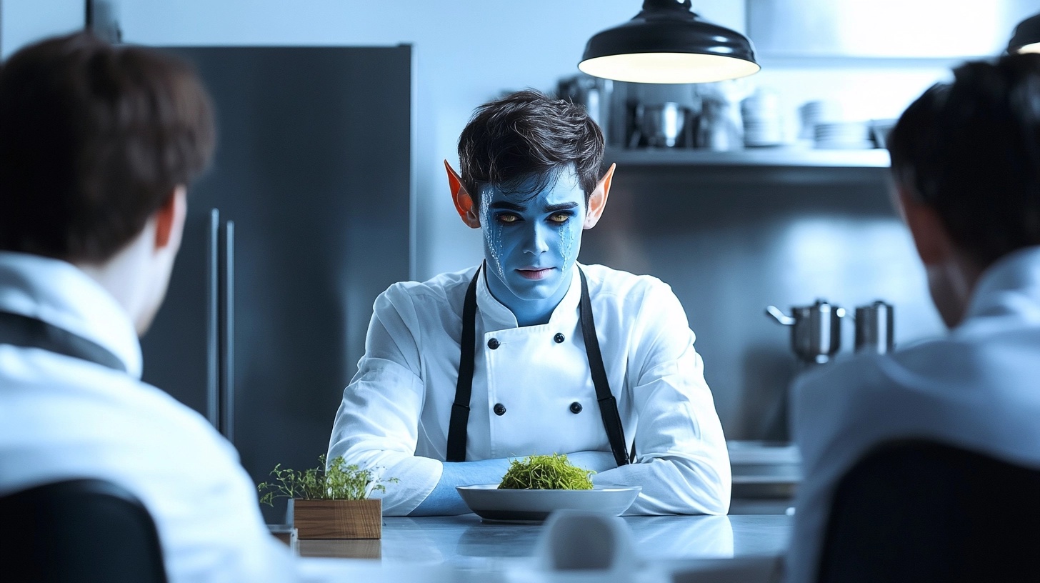 Emotions Clash: Elf Chef Faces Critical Recruiter