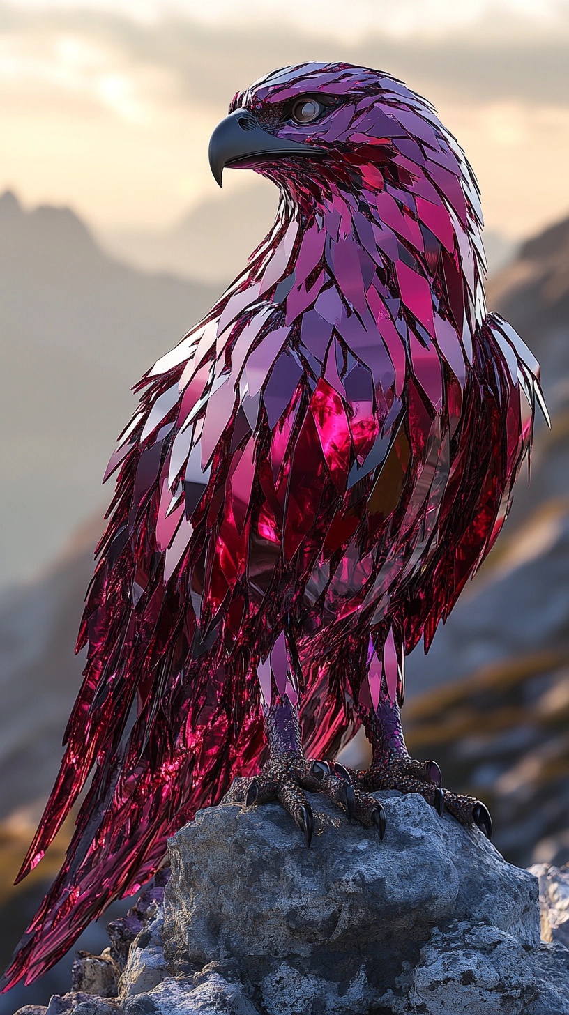 Majestic Ruby Eagle: A Jewel of Nature