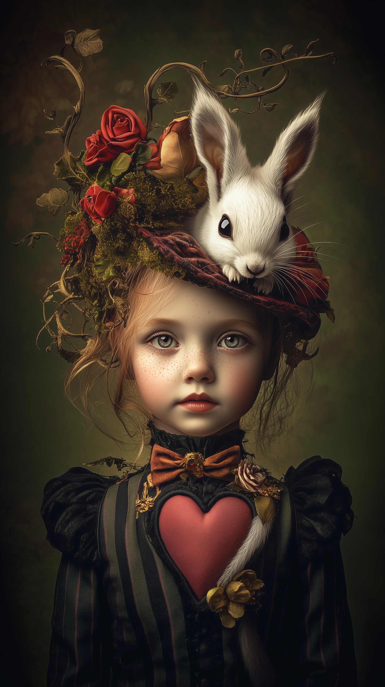 Charming Victorian Valentine’s Day Squirrel Portrait