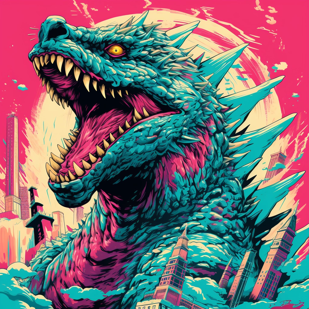 Stunning Pink, Turquoise & Gold: Godzilla's Epic Transformation