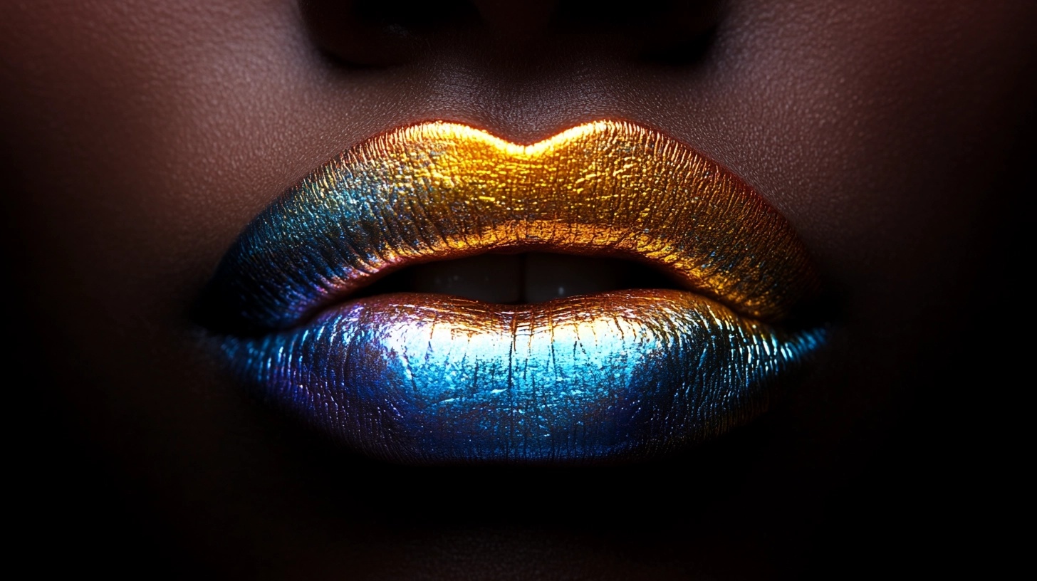 Vibrant Multicolor Lips with Chameleon Skin Effect