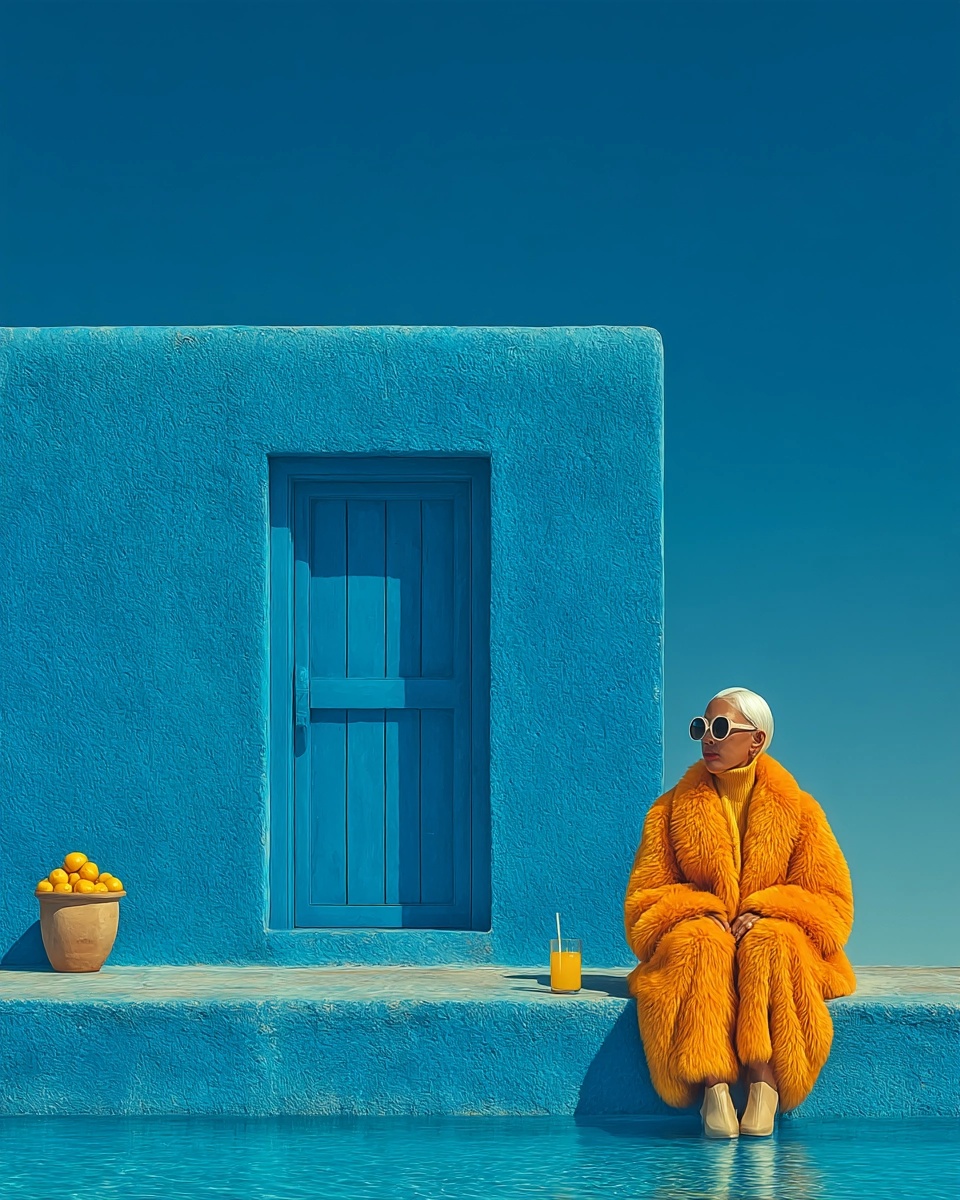Chic Vibrance: Eccentric Elegance by the Pool