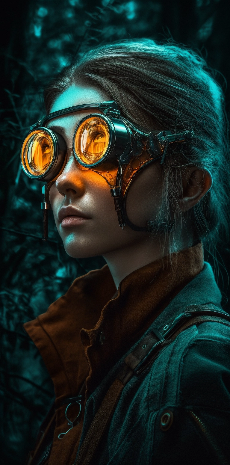 Steampunk Girl in Gothic Forest - HD Wallpapers